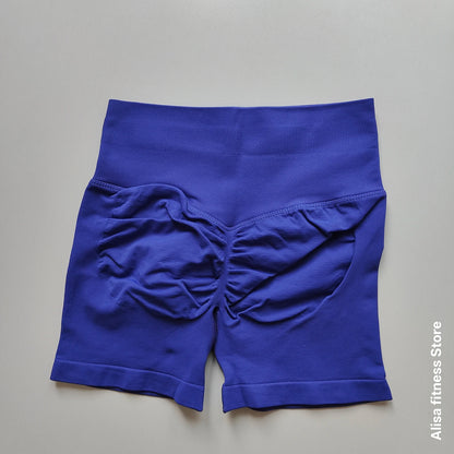 High Waisted Yoga Shorts - Seamless Tummy Control Fitness Shorts for Running, Workout & Activewear