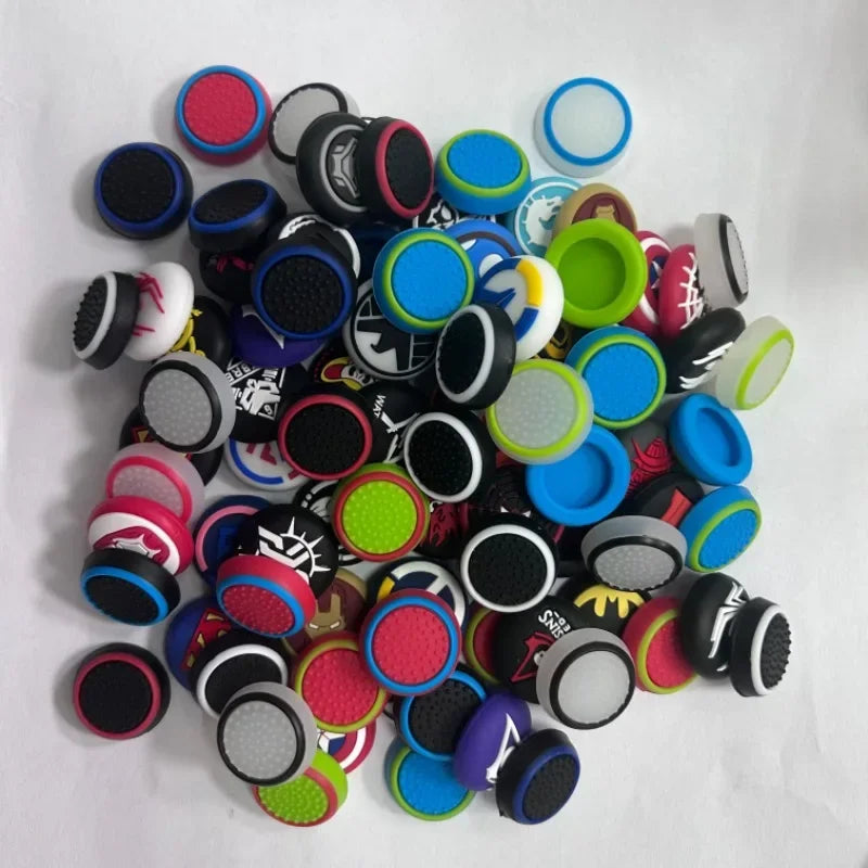 100pcs Random Color Anti-Slip Silicone Thumbstick Grips — Mushroom Caps for PS4/PS5 & Xbox One/Series S/X