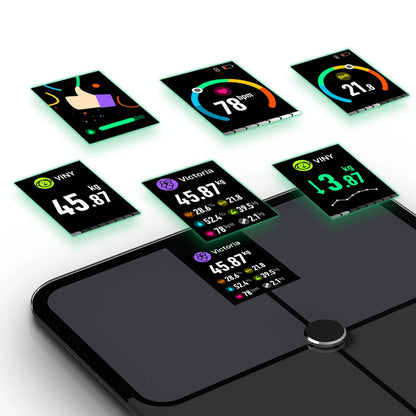 Digital Body Fat Scale — Smart TFT Color Screen with Heart Rate Monitoring for Precise Body Weight Measurement