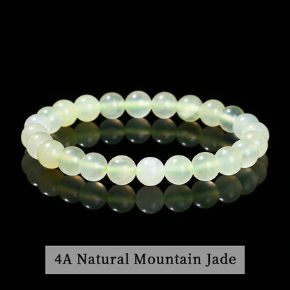 Natural Stone Beaded Bracelet - Obsidian, Fluorite & Quartz Healing Stretch Jewelry for Men & Women