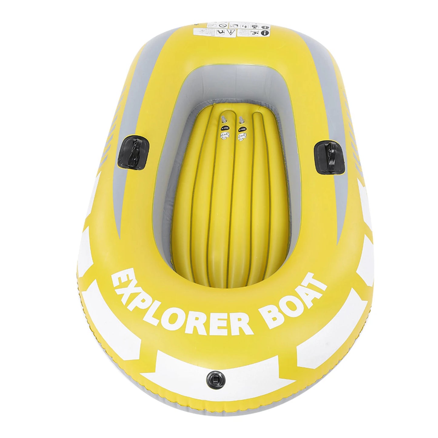 Heavy Duty Inflatable Canoe – Thickened 2-Person Rowing Kayak, Wear-Resistant Inflatable Boat