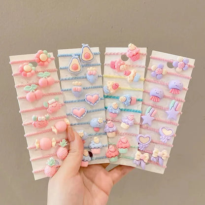 10-50pcs Children's Rubber Hair Bands - Gentle Elastic Hair Ties for Girls, Baby Head Rope, Hair Chirp Scrunchies - Comfortable Headdress