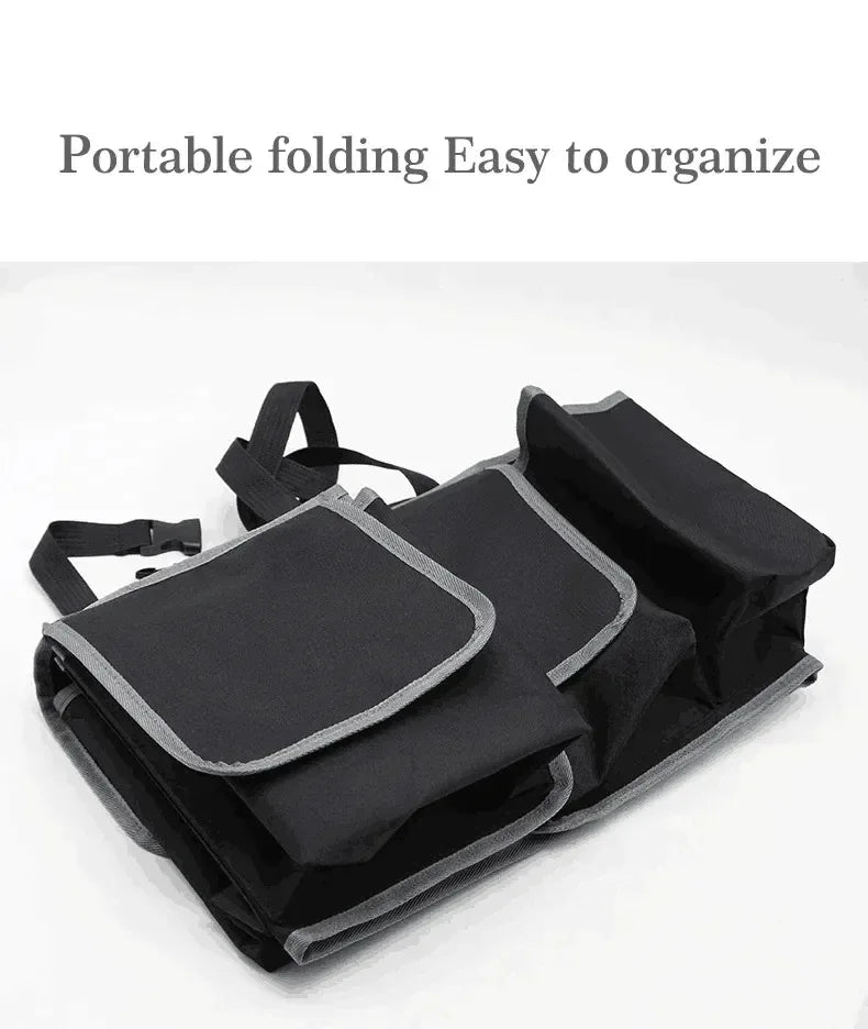 Car Trunk Organizer & Backseat Storage Bag – High Capacity Multi-Use Oxford Seat Back Organizer for Automobile Interior
