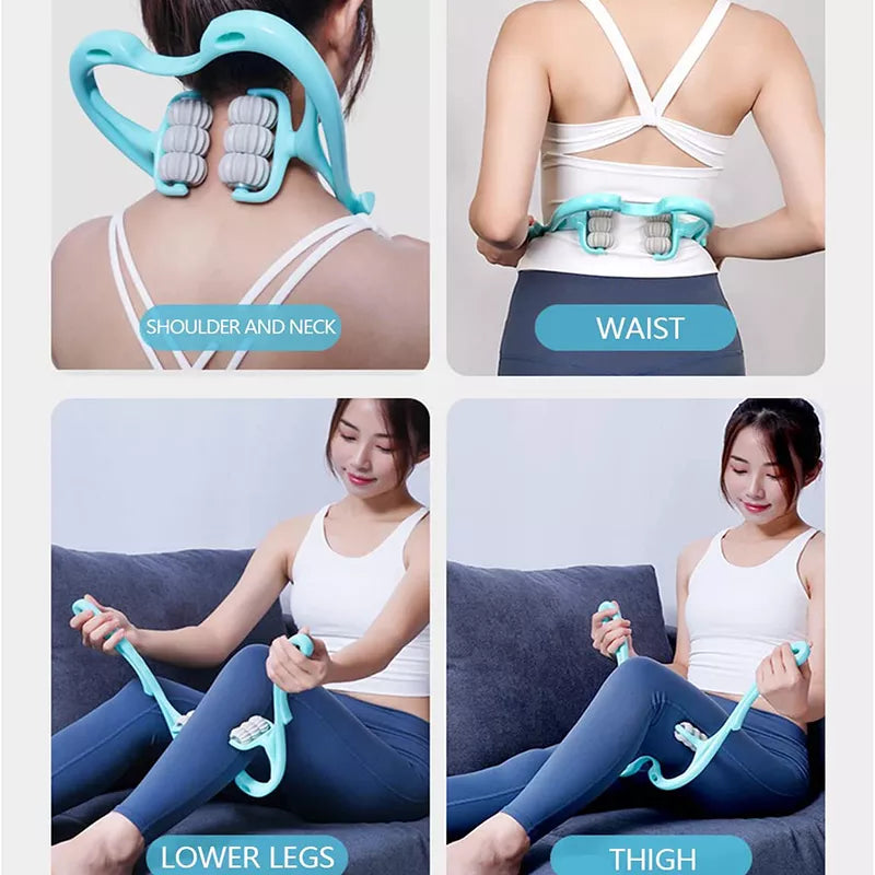 Handheld Neck Massager - Shoulder Aid with Ball Shiatsu for Deep Muscle Relaxation - Pain Relief Massage