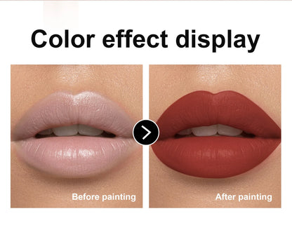 Deep Red Matte Lipstick – 8 Colors, Waterproof, Non-Stick Cup, Velvet Lip Balm, Dark Red Lipsticks for Easy Application