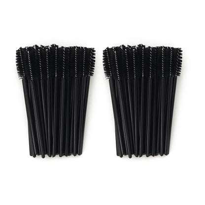 ANNAFRIS 50pcs Disposable Eyelash & Eyebrow Brushes — Soft Crystal Lash Extension Mascara Wands Makeup Tools