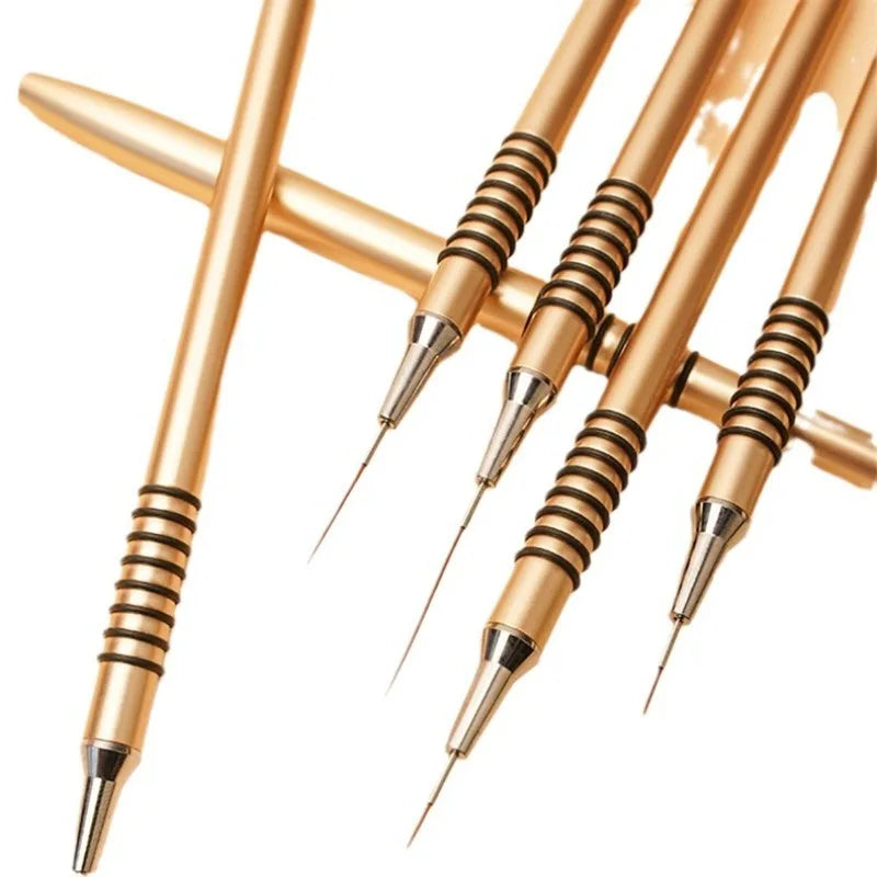 Nail Art Liner Brushes – Striping & Drawing Pens for Elongated Lines, 6–25mm Professional Manicure Design Tools