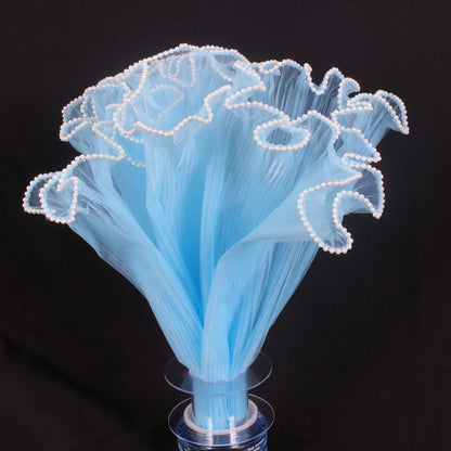 28cm x 4Yards Pearl Lace Flower Wrapping Mesh – Handmade Bouquet & Gift Wrapping Cloth
