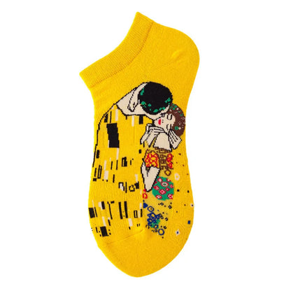 Combed Cotton Ankle Socks for Men & Women - Funny Beer, Fruit & Food Novelty Low Cut Socks (EU 38-43)
