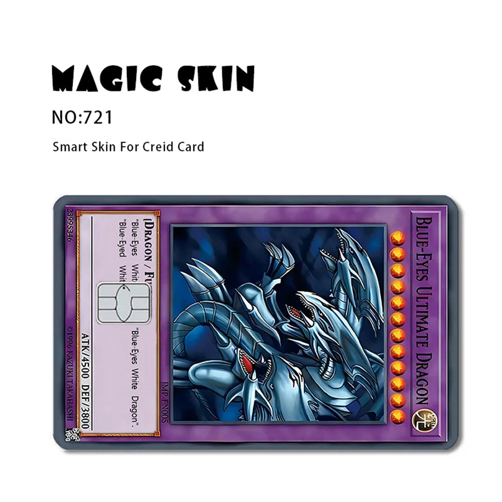 Anime Yu-Gi-Oh! Yugi Muto 2.5D HD Matte PVC Sticker — Waterproof Skin for Credit & Debit Cards