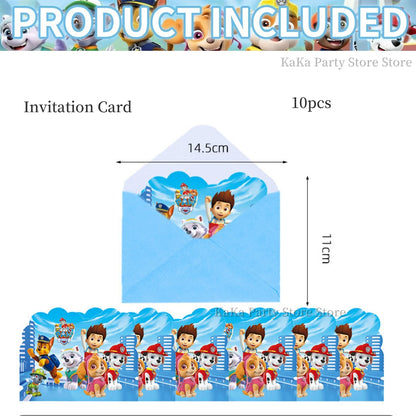 PAW Patrol Birthday Party Supplies Set – Tablecloth, Plates, Cups & Balloons Kids Party Decor for Birthday, Baby Shower & Favors