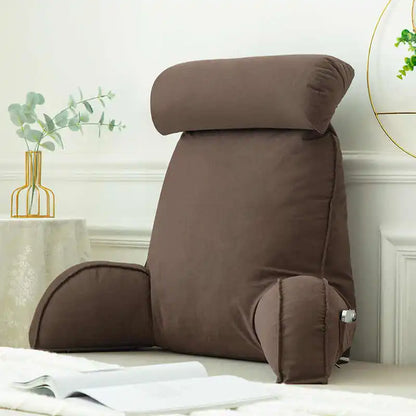 Triangle Reading Pillow – Cooling Latex Wedge Cushion, Removable & Washable Backrest for Sofa & Bed