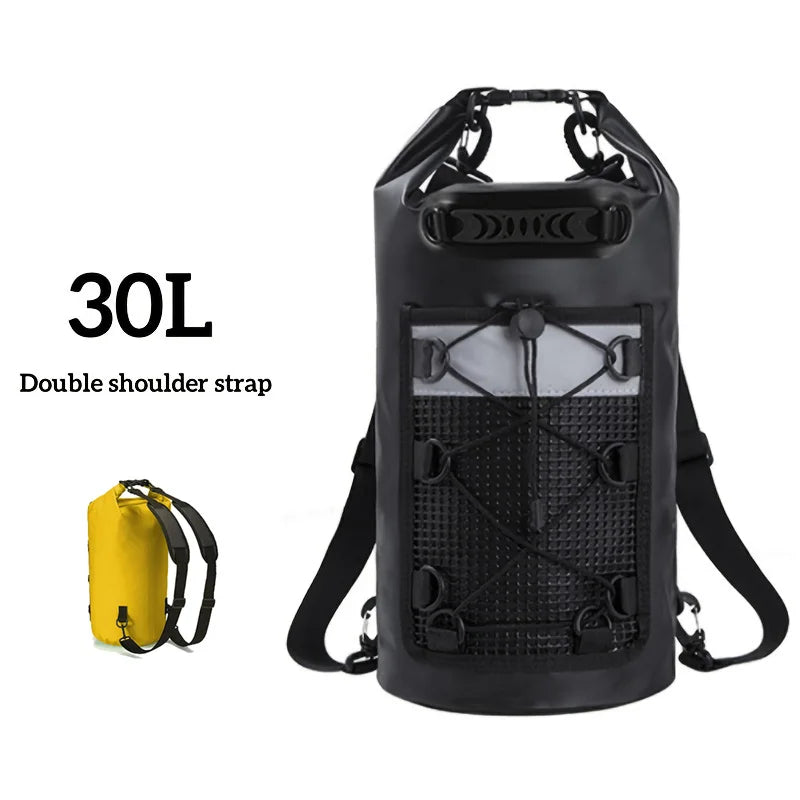 Waterproof PVC Dry Bag Backpack - 10L/20L Shoulder Bag for Kayaking, Trekking, Rafting, Surfing & Boating