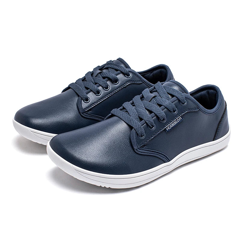 HOBIBEAR Unisex Wide Barefoot Shoes – Zero Drop Minimalist Sneakers for Men & Women, Artificial Leather Trail Walking Shoes