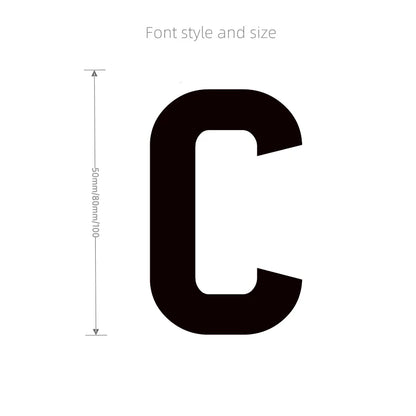 3D Mirror Acrylic Alphabet Wall Stickers – Black English Letters & Numbers for Personalized Door & Room Decor