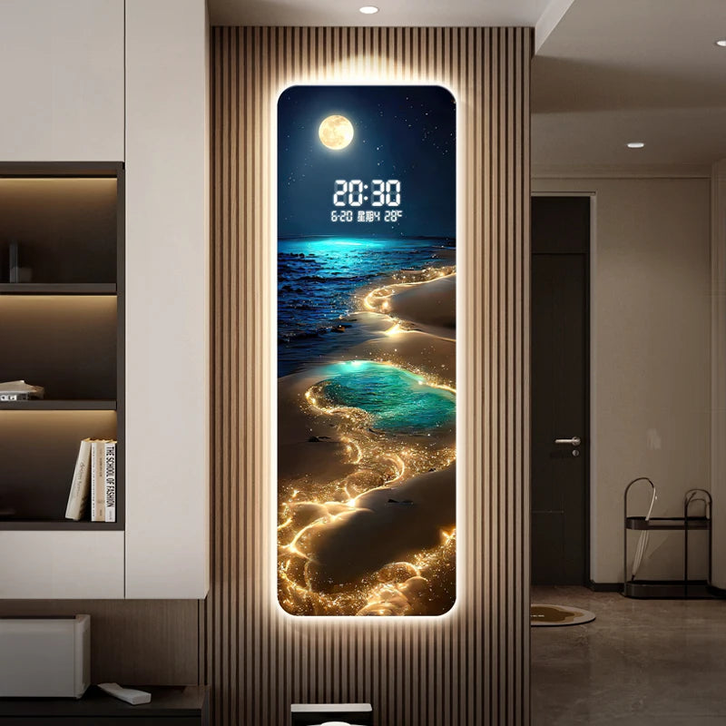 Large Wall Clock - Modern Silent Decorative Clock for Living Room, Kitchen & Gaming Room Home Decor