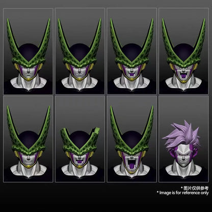 KW Studio Dragon Ball Z Cell Action Figure – Perfect Monster DX Blue & Purple Model Toy
