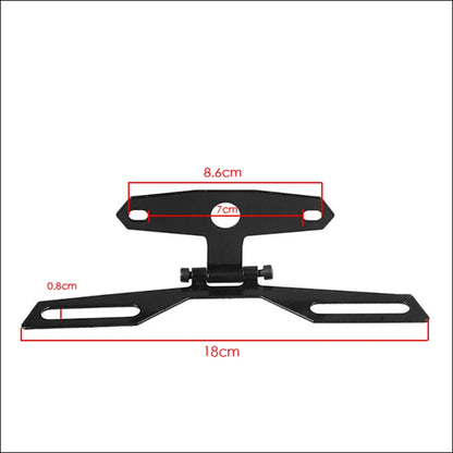 Motorcycle License Plate Bracket & Taillight Mount — Folding Number Plate Frame, Universal Motorbike Accessory