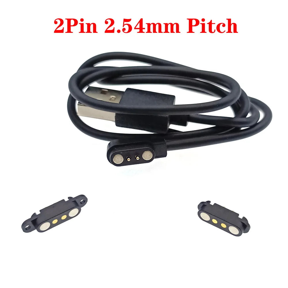 Magnetic Pogo Pin Connector Set – 2/4/5 Pin Spring-Loaded Male & Female DC Charging Power Socket for Secure Magnetic Connection Cable Adapter