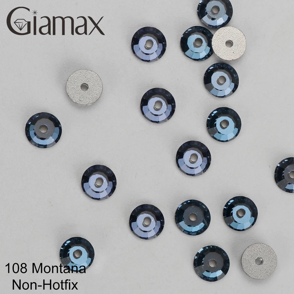Giamax Purple Velvet Topaz Crystal Rhinestones - Flatback AB Sewing Stones for Garments, Clothes & Bags