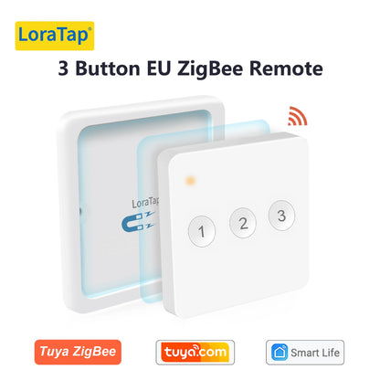 LoraTap ZigBee 3.0 Wireless Smart Scene Controller – 13-Key Push Button Remote EU/US Compatible Tuya Smart Life Automation Switch