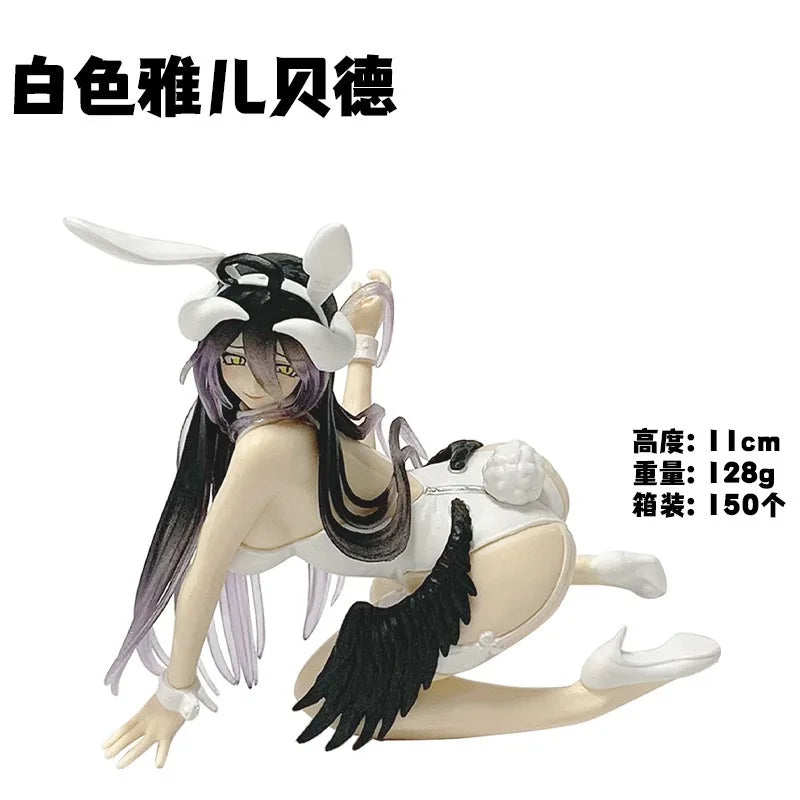 Albedo Bunny Girl Anime Figure - 11cm Kneeling PVC Collectible Model Ornament for Fans