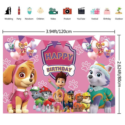 Paw Patrol Kids Birthday Party Supplies Set – Cups, Plates, Napkins, Gift Bags & Cake Toppers Decorations Kit