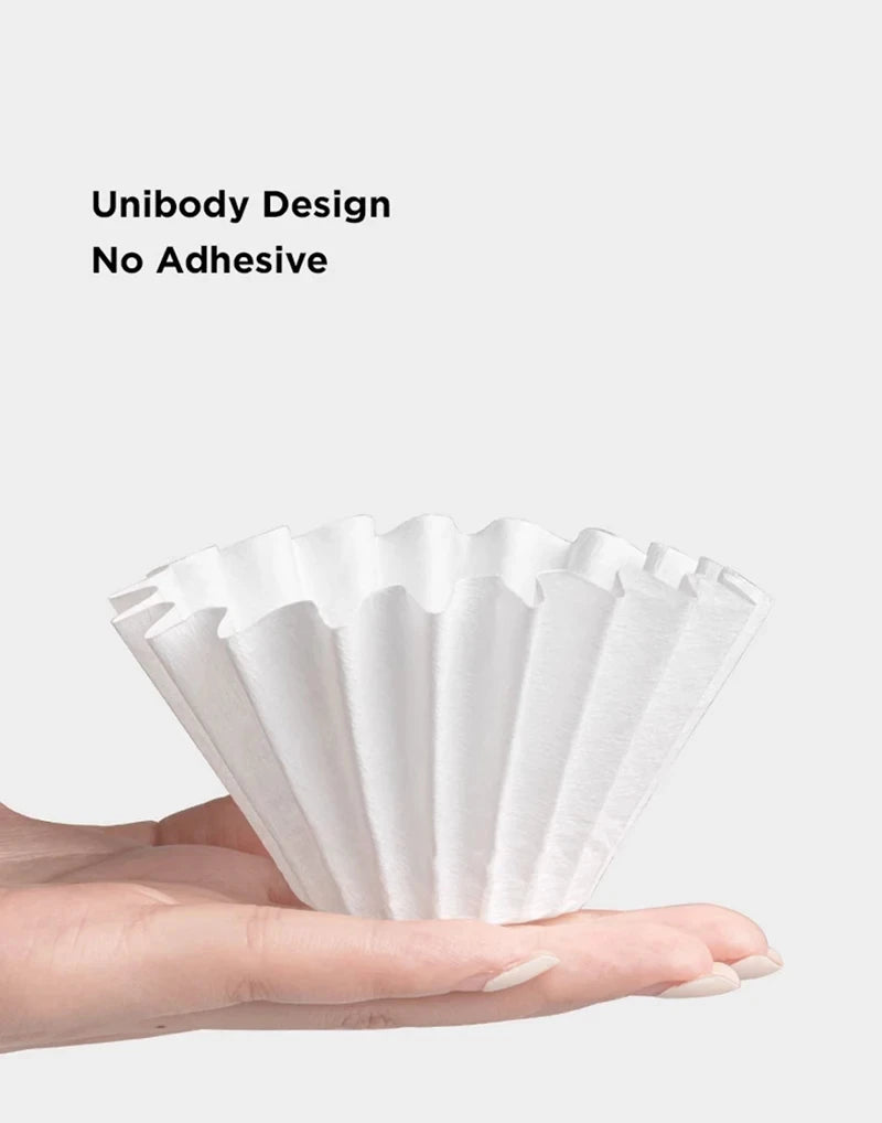 TIMEMORE 1–2 Cup Pour Over Coffee Filters – 50pcs Basket Paper Filter Sheets for B75 Dripper, Premium Coffee Brewing Accessories