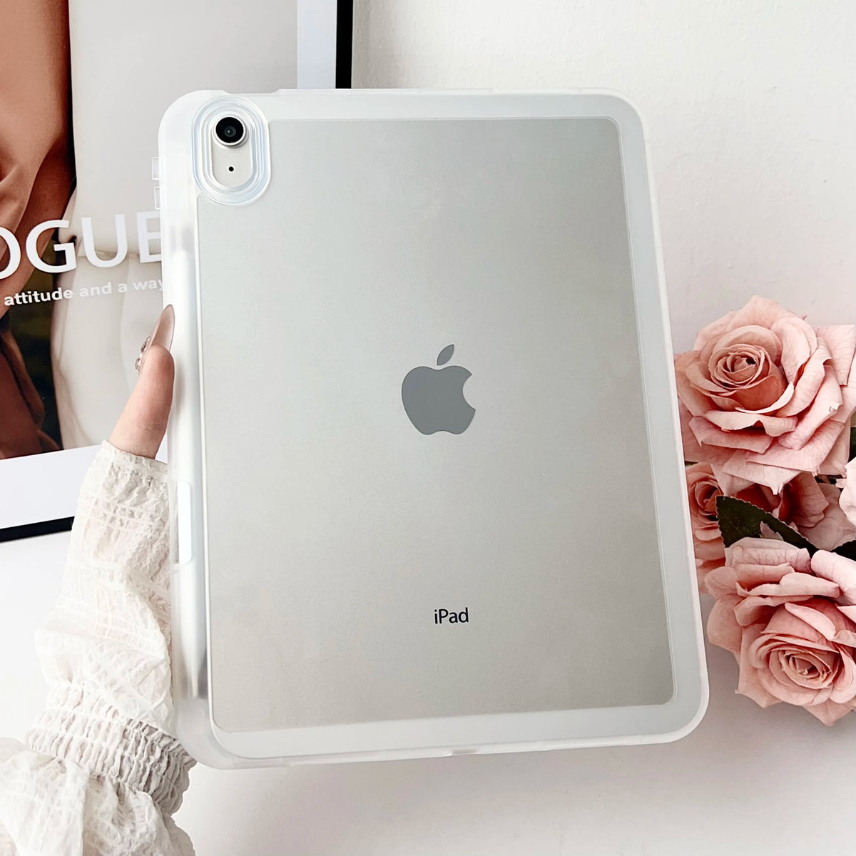 PC + TPU iPad Protective Case with Stand - Hard Cover for iPad 5th–10th Gen, Air, Pro 11 & Mini Models