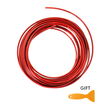 Car Interior PVC Trim Strip – 1M/3M/5M Red Decorative Moulding for Styling & Decoration