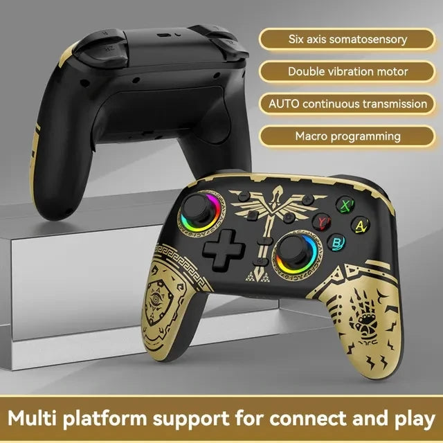 Wireless Pro Gamepad Controller for Nintendo Switch OLED/Lite & Elite – Bluetooth 6-Axis Joystick for PC & Steam Deck
