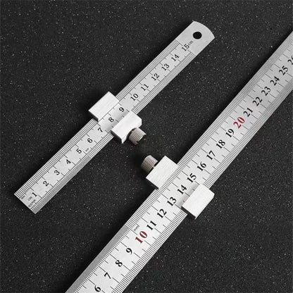 Swenson Metal Carpenter Square: Precision Woodworking Tools with Steel Ruler, Limit Block, and Marking Gauge for Accurate Positioning