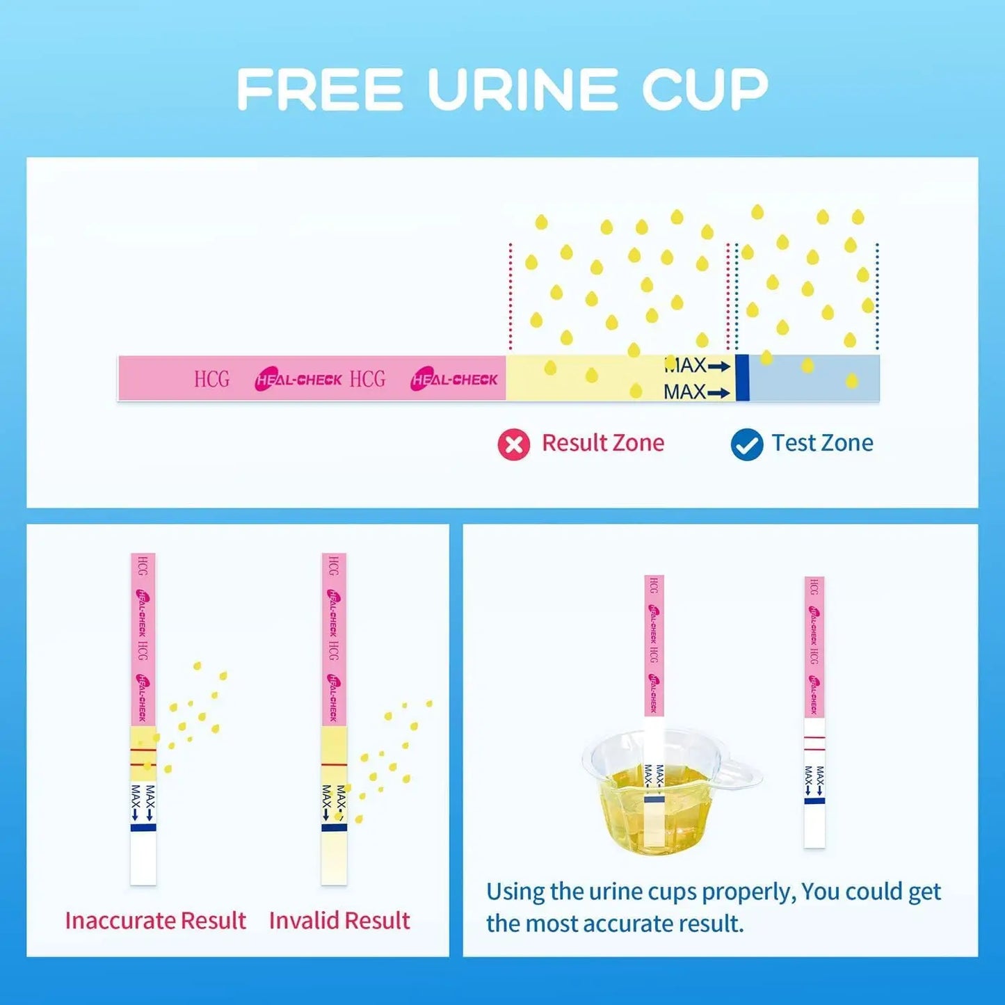 25 Pregnancy Test Strips – Early Detection HCG Tests, Over 99.9% Accurate, Easy at Home Use