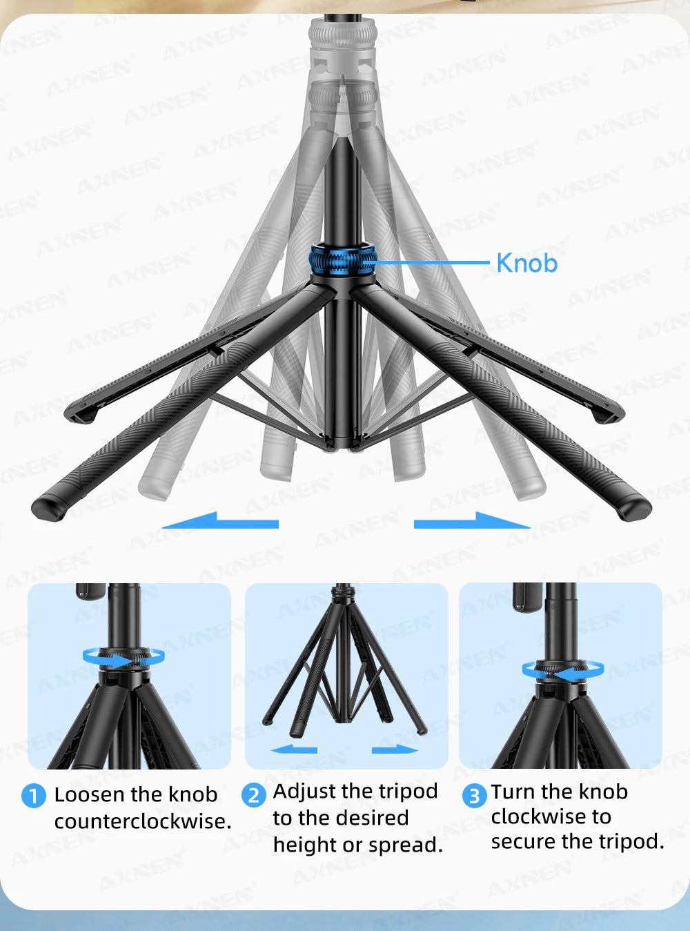 C17 AI Smart Gimbal Tripod – Foldable 360° Selfie Stick with Auto Face Tracking Quadruped Mobile Phone Holder