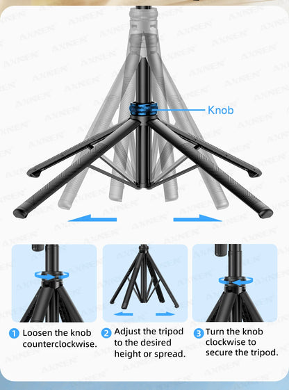 C17 AI Smart Gimbal Tripod – Foldable 360° Selfie Stick with Auto Face Tracking Quadruped Mobile Phone Holder