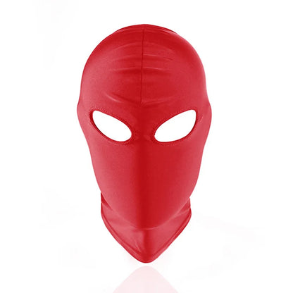 Sexy Red Unisex Full Face Cosplay Mask – Open Eyes & Mouth Hood for Halloween, Role Play, and Costume Parties