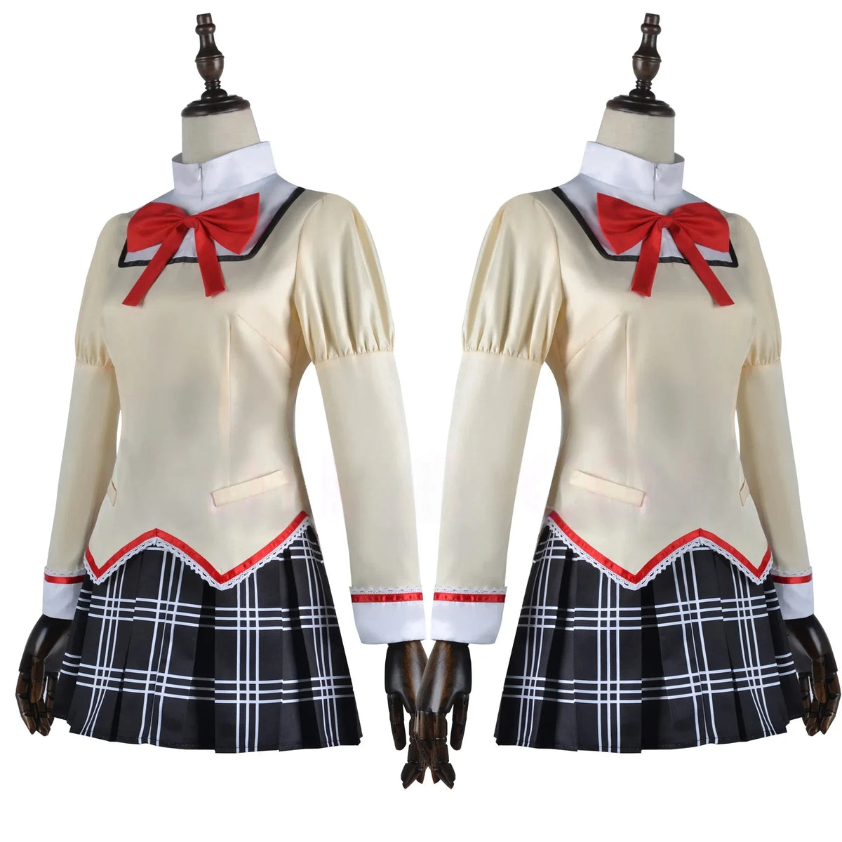 Puella Magi Madoka Magica Cosplay Costume - Madoka Kaname and Homura Akemi School Uniform for Anime Fans and Halloween