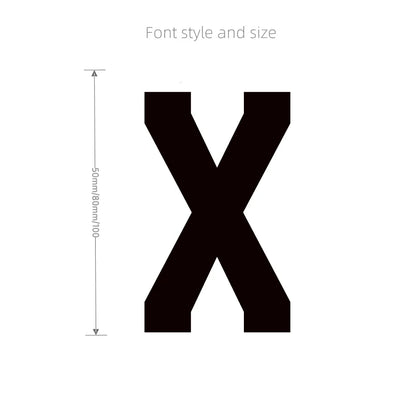 3D Mirror Acrylic Alphabet Wall Stickers – Black English Letters & Numbers for Personalized Door & Room Decor
