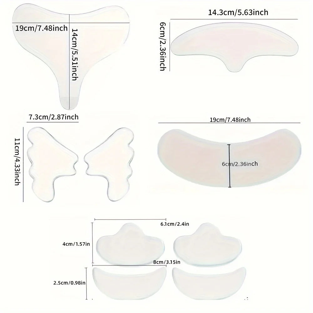 Reusable Silicone Wrinkle Patches – Face, Neck and Forehead Smoothing Masks for Overnight Skincare and Fine Line Care