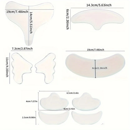 Reusable Silicone Wrinkle Patches – Face, Neck and Forehead Smoothing Masks for Overnight Skincare and Fine Line Care