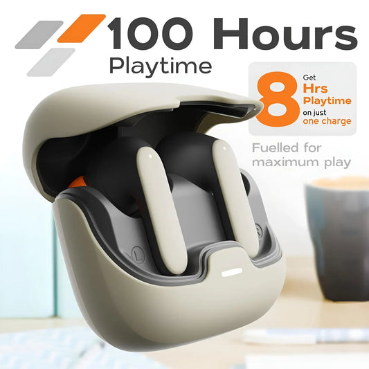 TWS Bluetooth 5.4 Wireless Earphones with Dual Mic & ENC Noise Cancelling – Ultra-Low Latency In-Ear Headphones