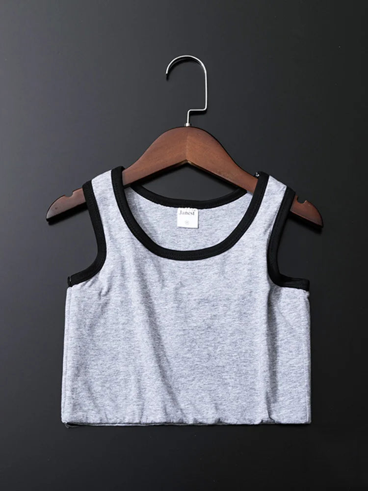Women’s Breathable Chest Binder Vest - Elastic Compression Tank Top with Secure Clip Closure