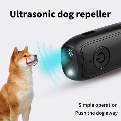Portable Ultrasonic Dog Repeller - 180mAh Rechargeable Outdoor Deterrent Tool with Flashlight & Long Distance Training Function