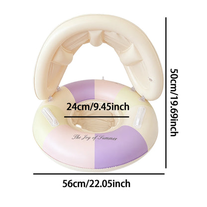 Inflatable Kids Swim Seat - Tear-Resistant Pool & Beach Water Toy with Fun Car Horn Design for Children