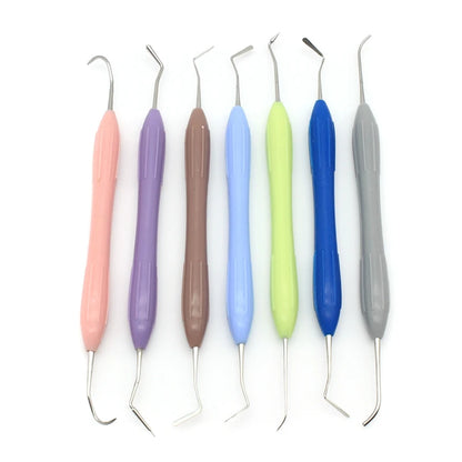 7pcs Dental Composite Resin Filling Spatula Set – Aesthetic Restoration Tools for Resin Filler & Dental Restoration