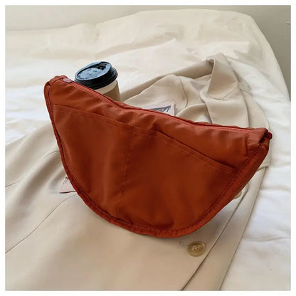 Upgraded Women's Messenger Bag – Simple Design Nylon Hobo, Small Vintage Shoulder Purse & Cloth Handbag