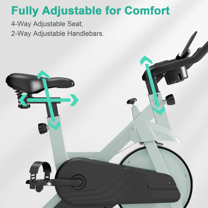 Superun Stationary Exercise Bike – 32-Level Magnetic Resistance, Low Noise Home Workout Cycling Bike