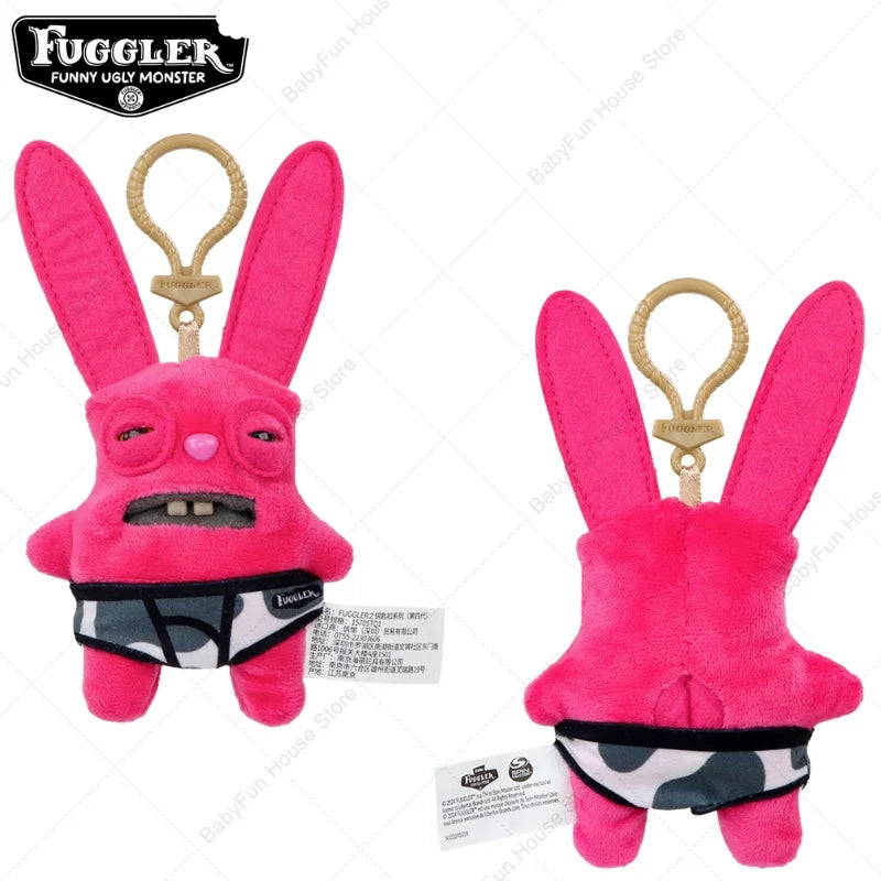 Original Fuggler Ugly Teeth Plush Keychain – Wide-Eyed Monster, Alien & Rabbit Peluche Pendant Toy