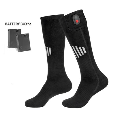 Rechargeable Heated Socks with Battery Box – Thermal Anti-Cold Winter Socks for Men & Women, Outdoor Camping, Ski & Sports Comfort Socks