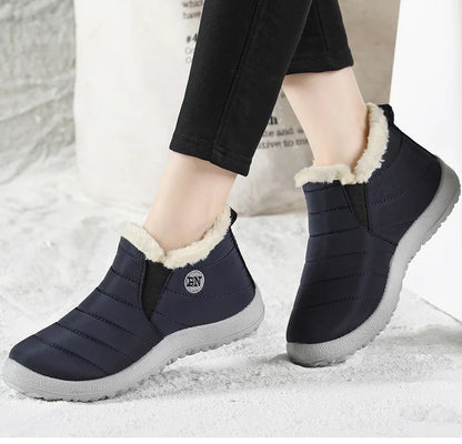 Men’s Winter Ankle Boots — Warm Fur Lined Snow Boots, Casual Shoes for Men and Couples